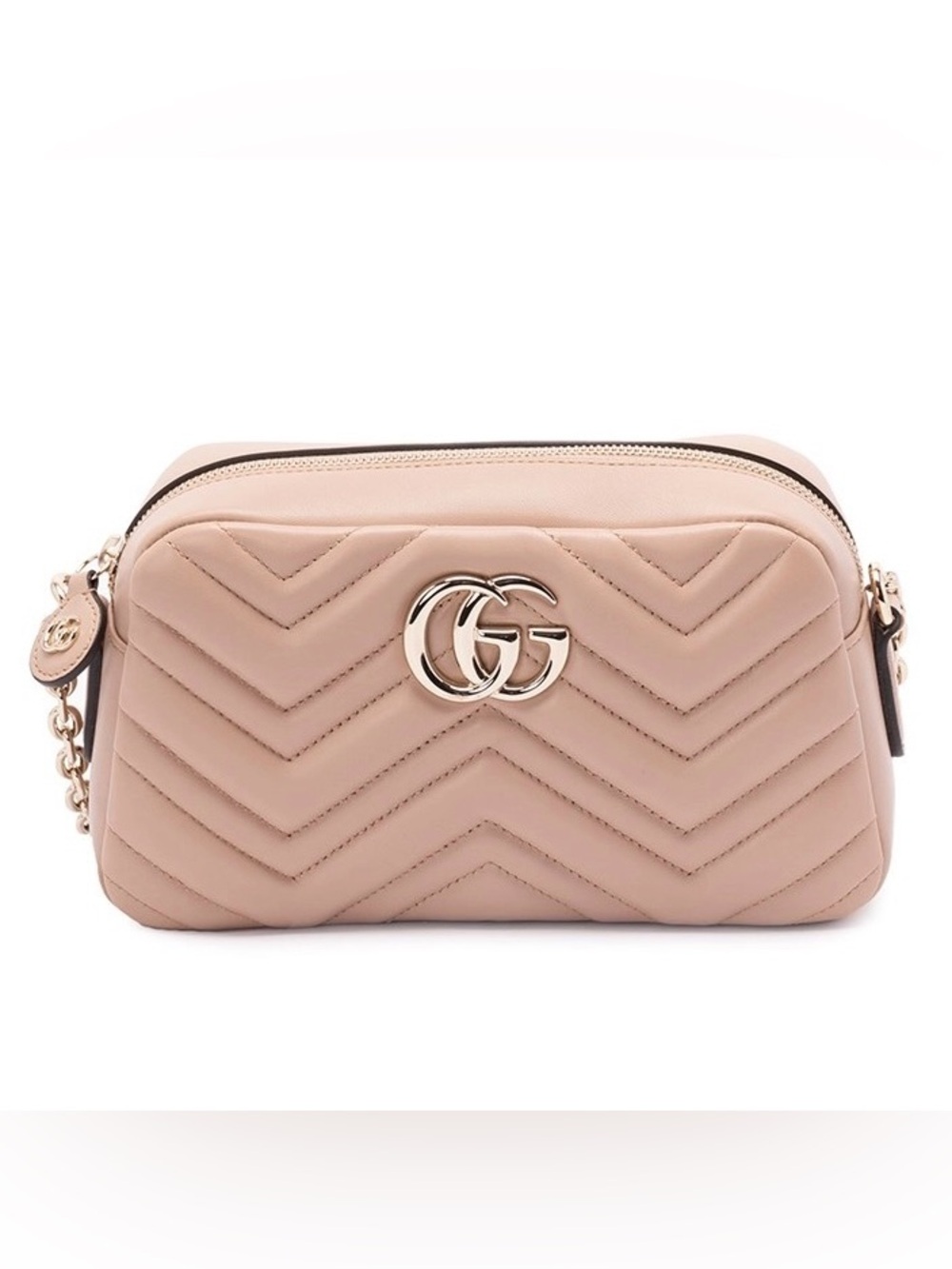 GUCCI Marmont small GG logo quilted leather camera bag